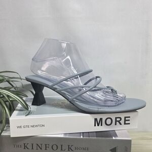 Who What Wear Clear and Gray Heels
